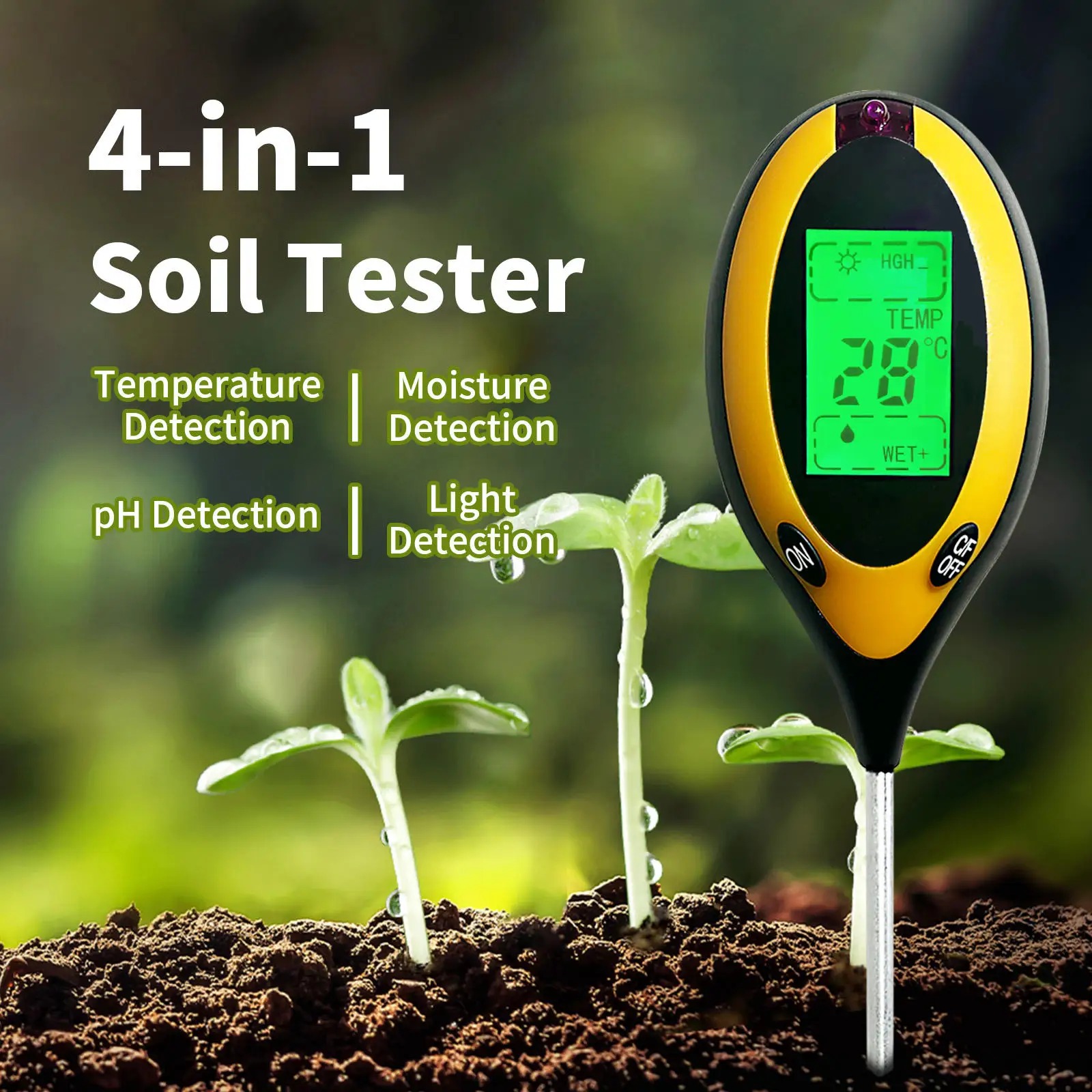 Soil Ph Meter - Przenośny tester pH i wilgotności gleby,