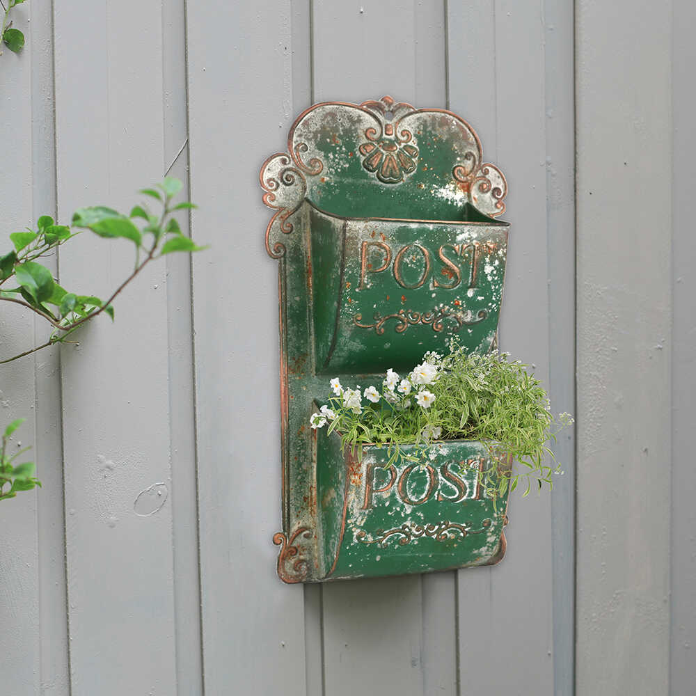Gardening Tools Basket - Rustykalny żelazny kosz wiszący na ścianę,
