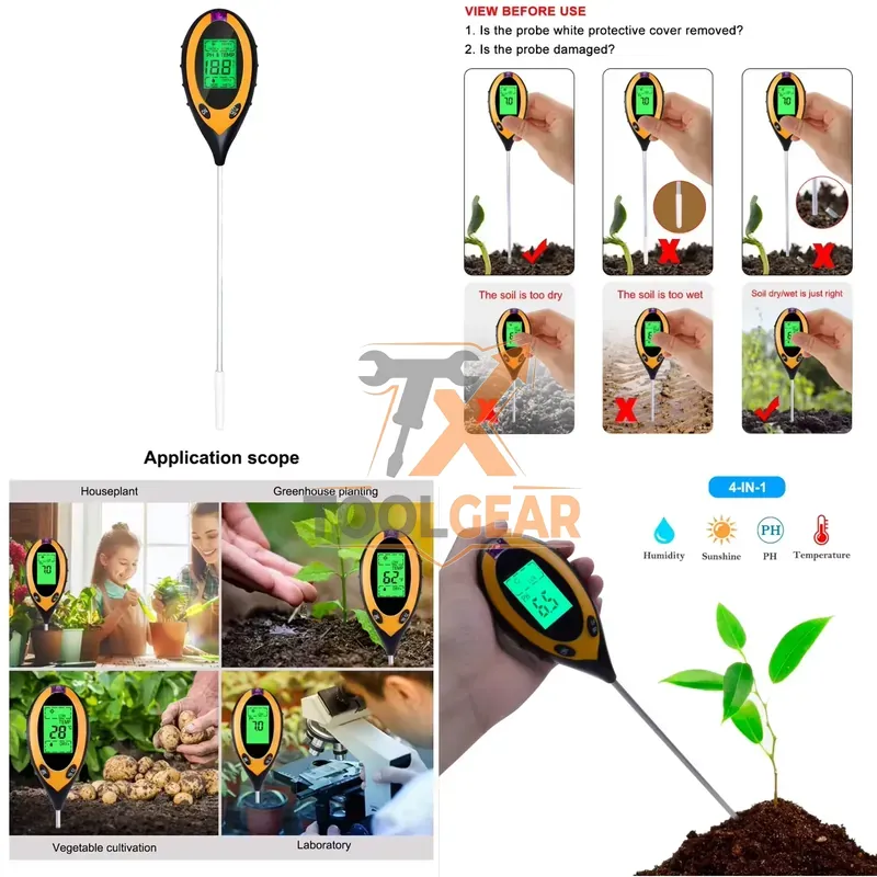 Soil Ph Meter - 2026hotsale* 4 w 1 Miernik pH