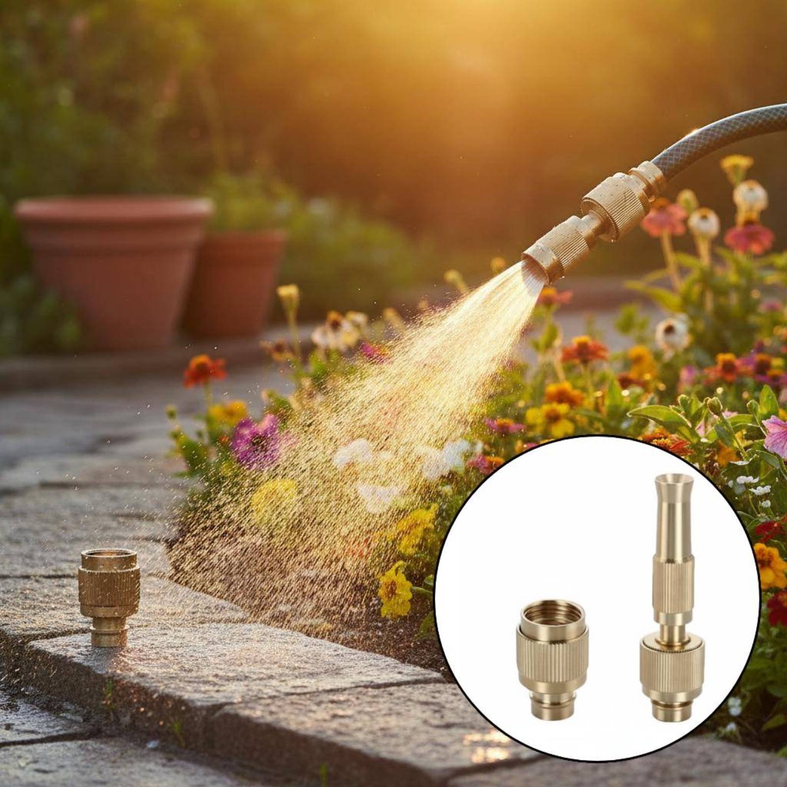 Gardening Tools And Equipment - Uniwersalne złącze mosiężne do wody, nasadka