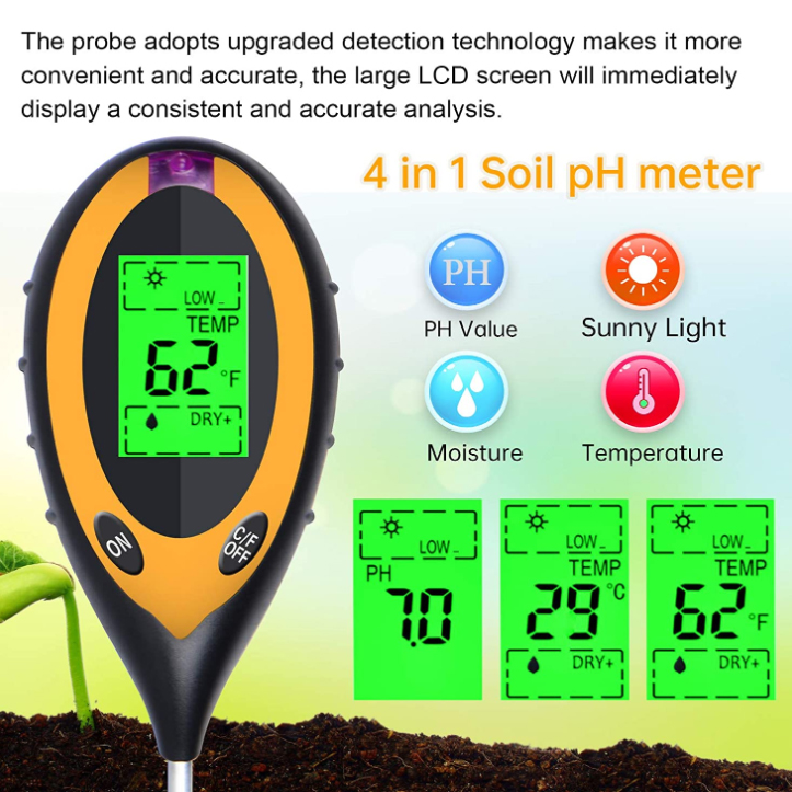 Tester gleby 4 w 1: miernik pH – Soil Ph Meter recenzja i cena