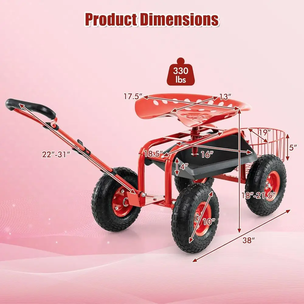 Regulowany wózek ogrodowy z ob – Gardening Tools Basket recenzja i cena