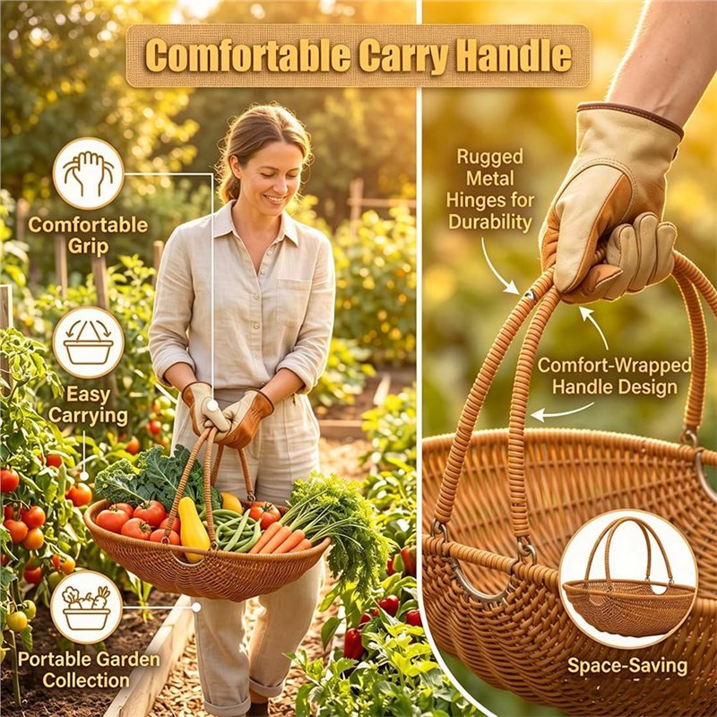 B08B - Wiklinowy kosz zbiorczy – Gardening Tools Basket recenzja i cena
